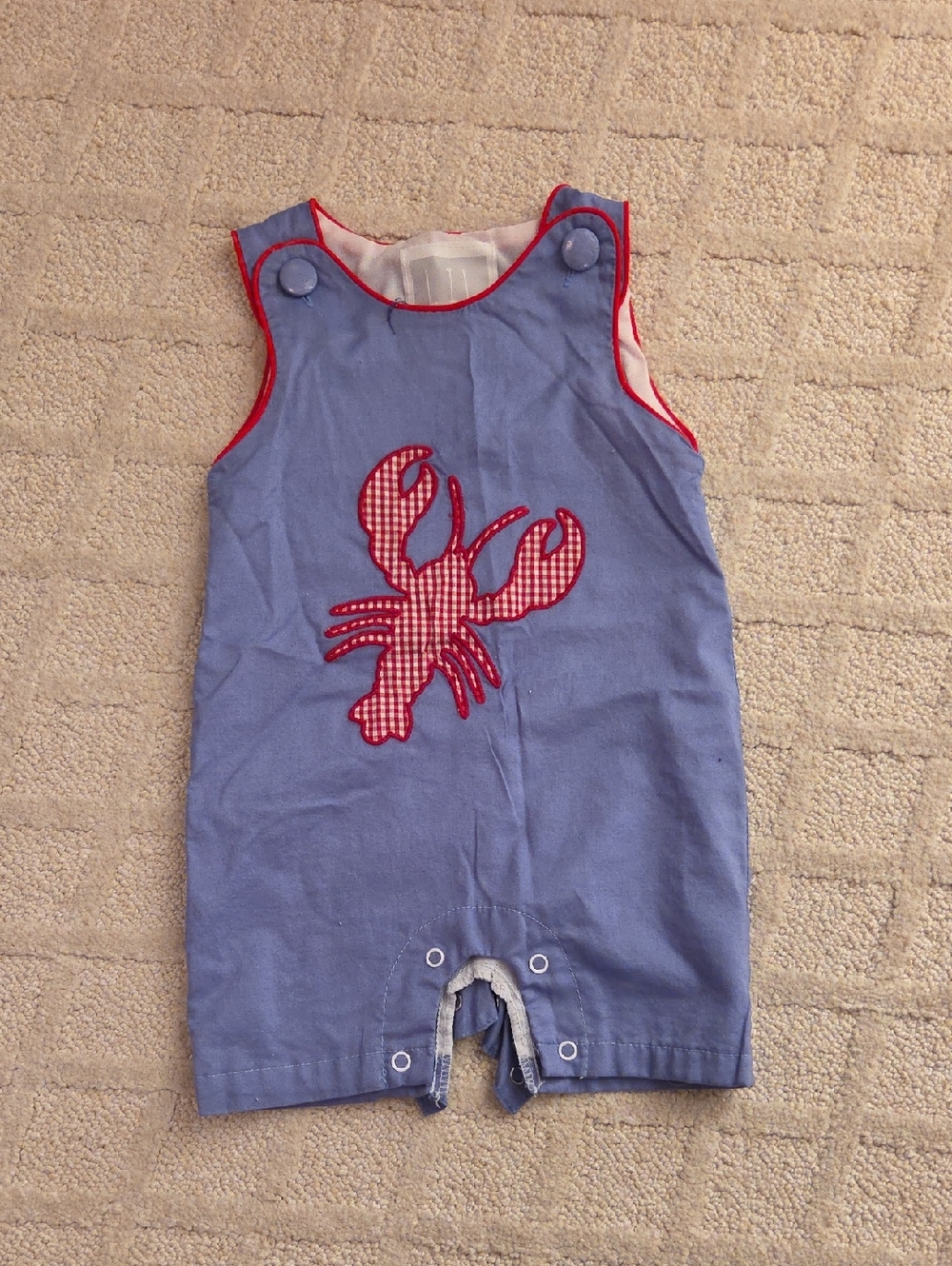 Crawfish 3-6 Month Romper